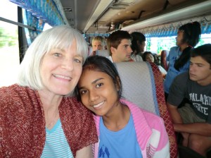 Chanra and I on our first bus trip