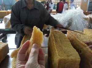 we got samples of rubber to take home