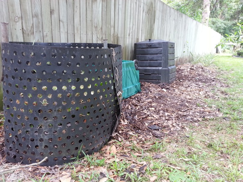 Compost bins after being emptied.  No "before" shot - too gross.