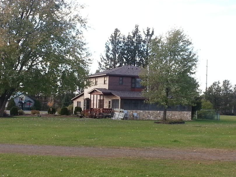 My brother's house and the upstairs window that looks to the east - love it. 