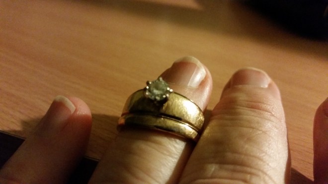 I remember the night I first saw this ring... back when it still fit.