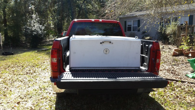 The troublemaker vet box, finally in place.