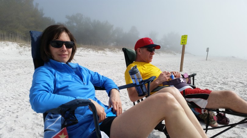 At least the white stuff isn't snow.