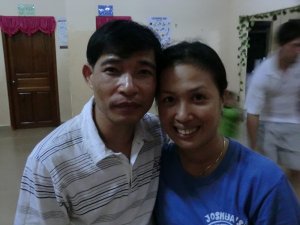 Houseparents Kien Khea (An) on left and Raksmey Oum (Smey) on right.