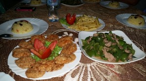 And a festive dinner prepared by house "moms" and older girls.