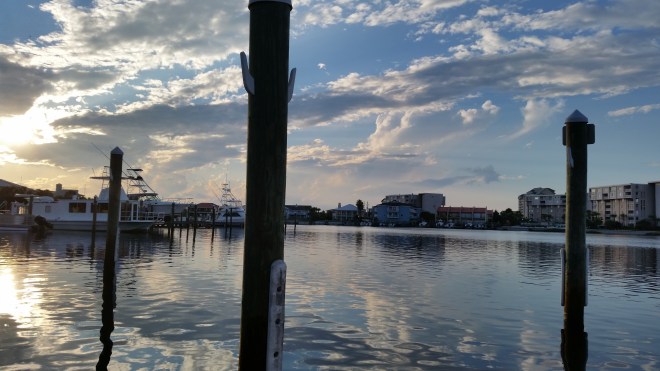An evening ride out to the breakwater.